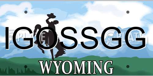 IGOSSGG Wyoming License Plate