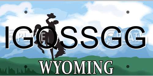 IGQSSGG Wyoming License Plate