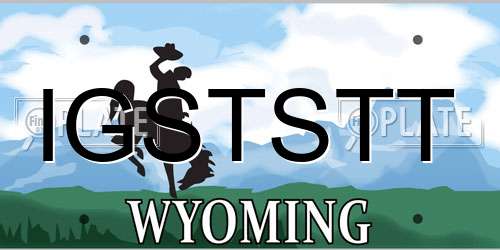 IGSTSTT Wyoming License Plate