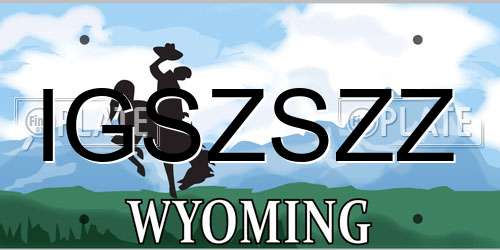IGSZSZZ Wyoming License Plate