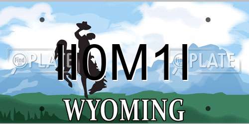 II0M1I Wyoming License Plate