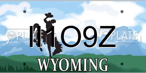 II1O9Z Wyoming License Plate