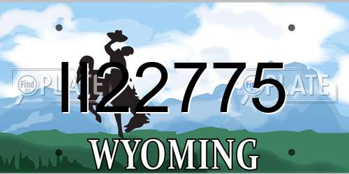 II22775 Wyoming License Plate