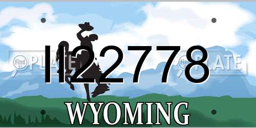 II22778 Wyoming License Plate