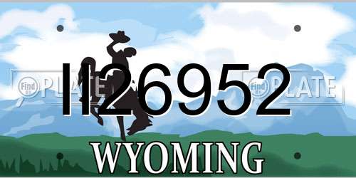 II26952 Wyoming License Plate