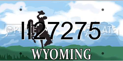 II27275 Wyoming License Plate