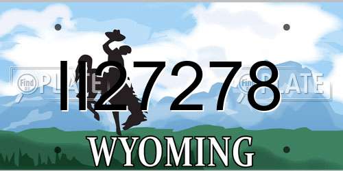 II27278 Wyoming License Plate