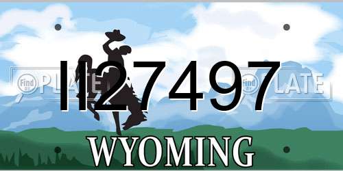 II27497 Wyoming License Plate