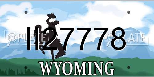 II27778 Wyoming License Plate