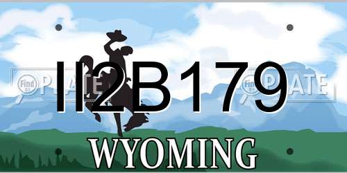 II2B179 Wyoming License Plate