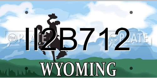 II2B712 Wyoming License Plate