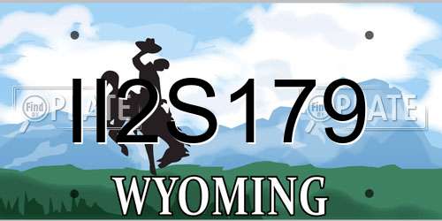 II2S179 Wyoming License Plate
