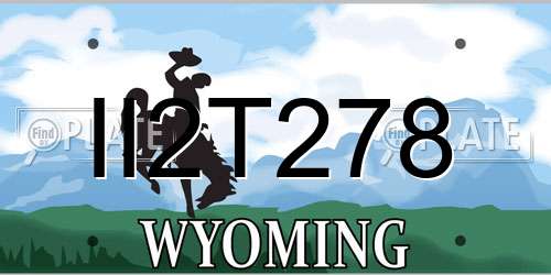 II2T278 Wyoming License Plate