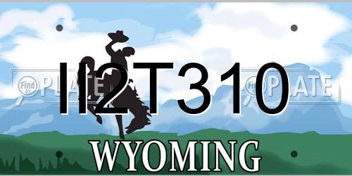 II2T310 Wyoming License Plate