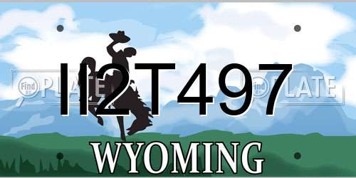 II2T497 Wyoming License Plate