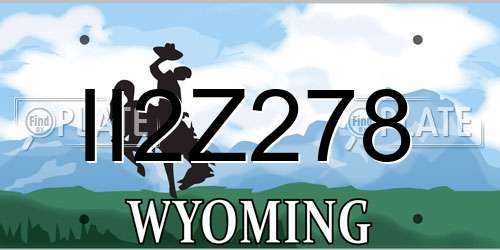II2Z278 Wyoming License Plate