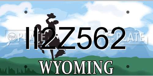 II2Z562 Wyoming License Plate