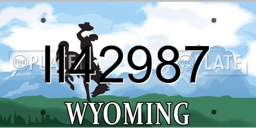 II42987 Wyoming License Plate
