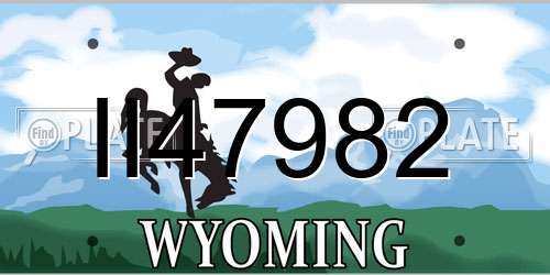 II47982 Wyoming License Plate