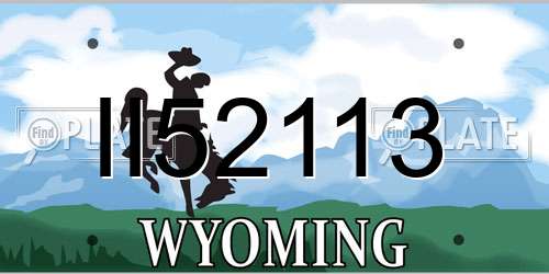 II52113 Wyoming License Plate