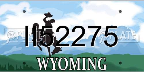 II52275 Wyoming License Plate
