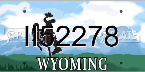 II52278 Wyoming License Plate