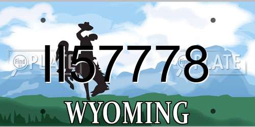 II57778 Wyoming License Plate