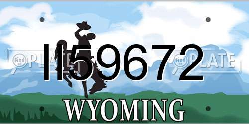 II59672 Wyoming License Plate