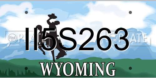 II5S263 Wyoming License Plate