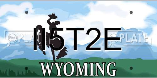 II5T2E Wyoming License Plate