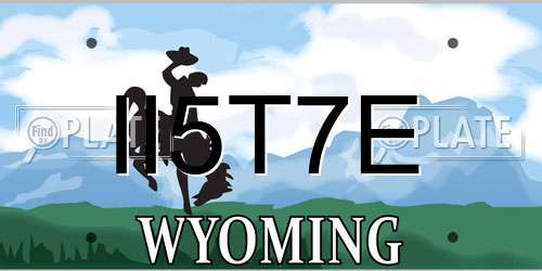 II5T7E Wyoming License Plate