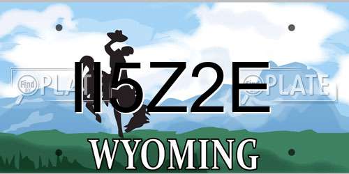 II5Z2E Wyoming License Plate