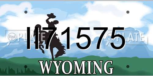II71575 Wyoming License Plate
