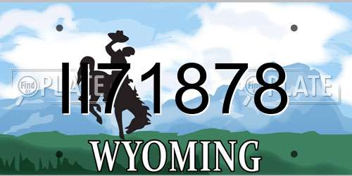 II71878 Wyoming License Plate