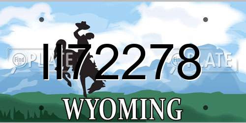 II72278 Wyoming License Plate