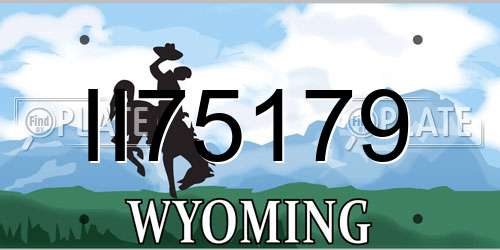 II75179 Wyoming License Plate