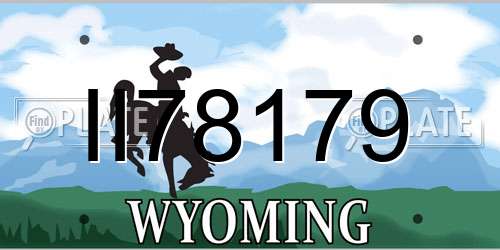 II78179 Wyoming License Plate
