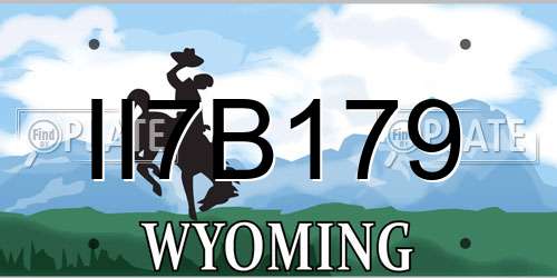 II7B179 Wyoming License Plate