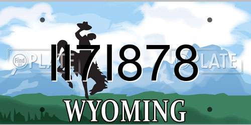 II7I878 Wyoming License Plate