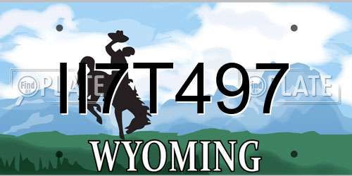 II7T497 Wyoming License Plate