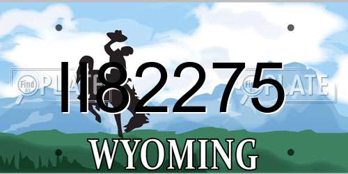II82275 Wyoming License Plate