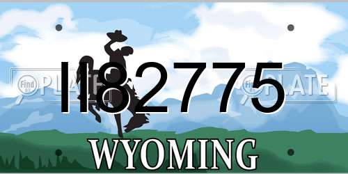 II82775 Wyoming License Plate