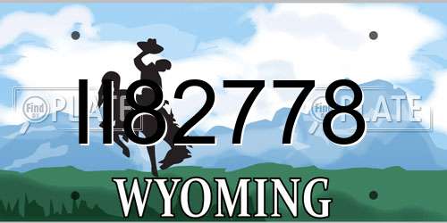II82778 Wyoming License Plate