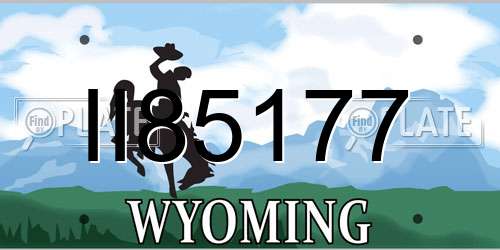 II85177 Wyoming License Plate