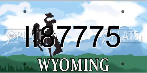 II87775 Wyoming License Plate