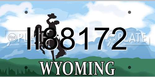 II88172 Wyoming License Plate