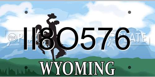 II8O576 Wyoming License Plate