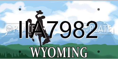 IIA7982 Wyoming License Plate