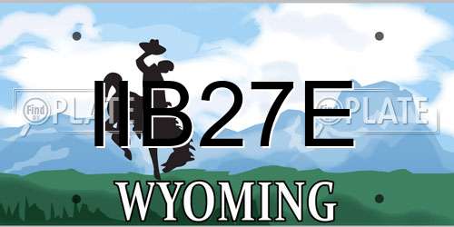 IIB27E Wyoming License Plate