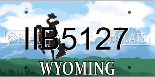 IIB5127 Wyoming License Plate
